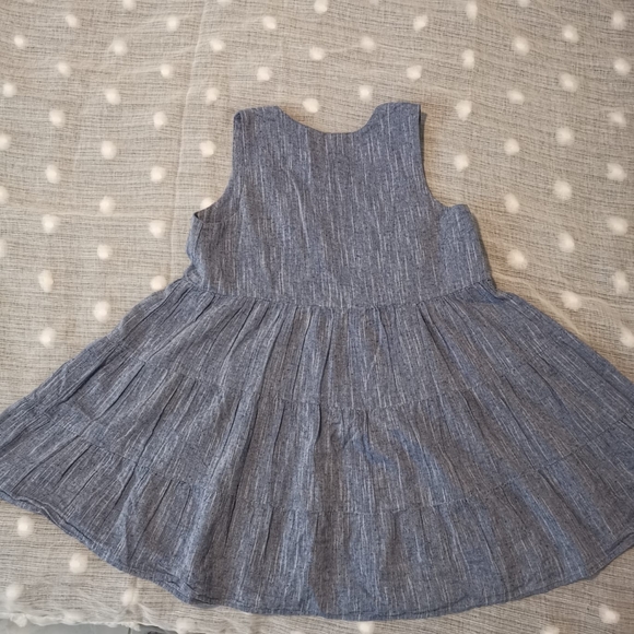 Mud Pie Chambray Blue Ivy Tiered Dress Size S - Picture 2 of 14